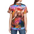 thumbnail image 7 of Wukai Oil Paintings of Elephants Youth Unisex Short Sleeve T-Shirt for Boys, Girls, Teens, and Kids-X-Small, 7 of 7