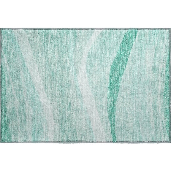 Dalyn Rugs Premium Machine Washable Mayfield AMF1099 Aqua 1'8" x 2'6" Rug