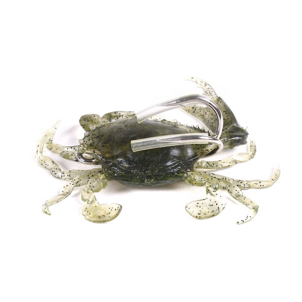 Inteprter cangrejos cebo de silicona señuelo de pesca artificial señuelos falsos abordar agua salada agua dulce río lago corriente 8 cm 19 g / Type1 NO1