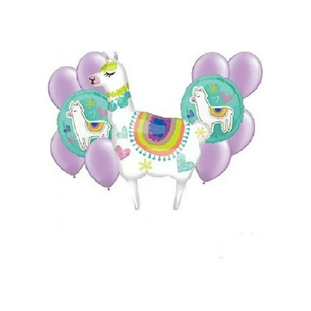 11 piece Llama Selfie Celebration Birthday party Balloons Decoration Supplies