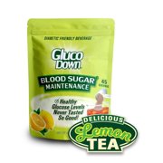 GlucoDown Diabetic Friendly Beverage, Delicious Lemon Tea (45 Servings).