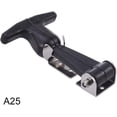thumbnail image 4 of Elastic Stainless Steel Rubber Hood Catch Flexible T-Handle Hasp Rubber Flexible Draw Latches with Brackets for Tool Box, Automotive, Vehicle Engine, Hood, 4 of 7