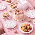 thumbnail image 4 of Set de artículos de fiesta Jremreo Pink Ribbon Bow para 25 personas, 4 of 7
