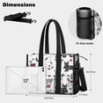 thumbnail image 5 of Teacher Tote Bag,Scribble Dogs Teacher Utility Tote Bag,Large Work Tote Bags for Women with Multiple Pockets,Top Zipper Closure,13.8x10.6x6.7 Inch, 5 of 5
