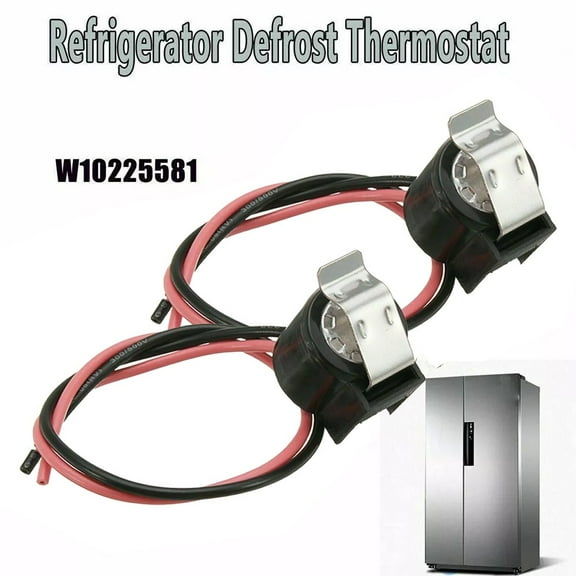 2Pcs For W10225581 Refrigerator Bimetal Defrost Thermostat Replace For 2321799