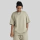 thumbnail image 2 of Camiseta de manga corta de verano de 310 g de peso pesado para hombre, color tierra, con hombros caídos, manga media, moda, ropa para hombre, 2 of 6