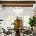 thumbnail image 6 of KPIBEST 20 inch modern 4-layer crystal chandelier, 6-light living room chrome crystal chandelier suitable for dining room, foyer, kitchen and bedroom, 6 of 13