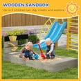 thumbnail image 4 of Outdoor Play Equipment Wooden Sandbox with Liner, Kitchen Design, Sink for 3-7 Years Old,Kids Outdoor Toys, 4 of 5