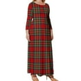 thumbnail image 3 of Royal Stewart Tartan Plaid Long Sleeved Dress sexy dress women clothes, 3 of 7