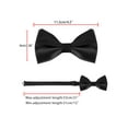 thumbnail image 3 of INSPIRE CHIC Men's Pre-Tied Bow Tie with Matching Pocket Squares Sets for Business Causal Black One Size, 3 of 5