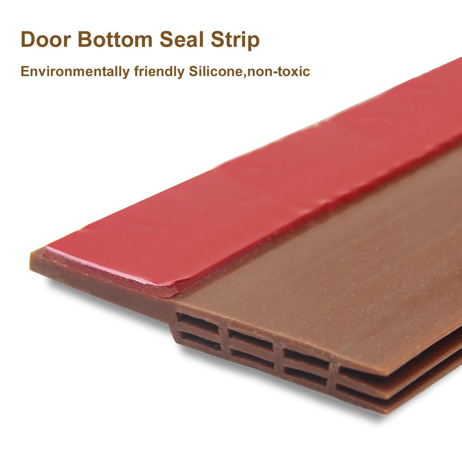 Suptikes Door Draft Stopper Under Door Seal for Exterior/Interior Doors,  Door Sweep, Soundproof Door Bottom Weather Stripping, 2 Inch W x 39 Inch L