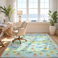 thumbnail image 3 of Design&I 4'x6' Washable Area Rug Classroom Creatures Underwater Themed Decorative Ocean Whale for Home Office, Under Desk, Snag-Free Skid-Resistant Medium, 3 of 7