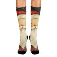 thumbnail image 2 of FAIOROI Christmas Socks for Women Cute Vintage Xmas Print Mid Calf Crew Sock Soft Cozy Festive Holiday Novelty, 2 of 6
