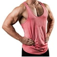 thumbnail image 3 of Summer Large Split Loose Sports Fitness Vest Summer Hop Solid Color Sleeveless Cotton Vest Running Workout Tee, 3 of 3