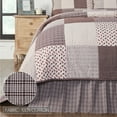 thumbnail image 4 of VHC Brands, Florette Plaid King Bed Skirt, Brown, 78x80x16, 4 of 5