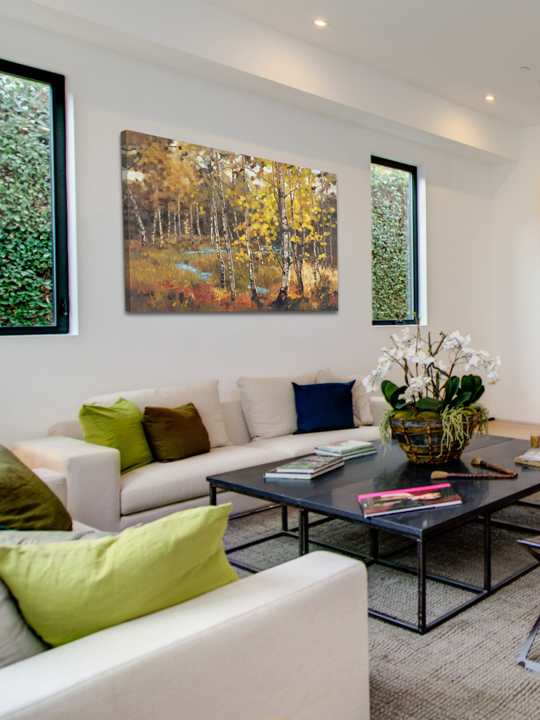 "October Landscape II" Painting Print on Wrapped Canvas