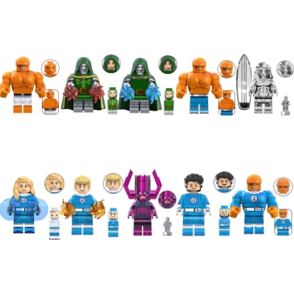 10PCS Minifigures Super Movies Building Blocks, Creative Puzzle Toys for Children Christmas Gift Birthday Present