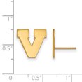 thumbnail image 2 of 14k Gold LogoArt University of Virginia Letter V Small Post Earrings Q4Y050UVA, 2 of 3