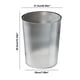 thumbnail image 3 of Cubo de basura grande con tapa, contenedor vertical de rayas de 10,4 galones - Papelera de cocina de plástico gris transparente, 26,5x21,5x18cm, 3 of 6