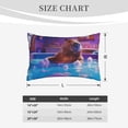 thumbnail image 5 of Binfone Capybara Bathtub Fun Standard Size Pillowcase, Long Staple Pure Cotton Envelope Closure Pillow Cover (Pillow core not included),16"x24", 5 of 7