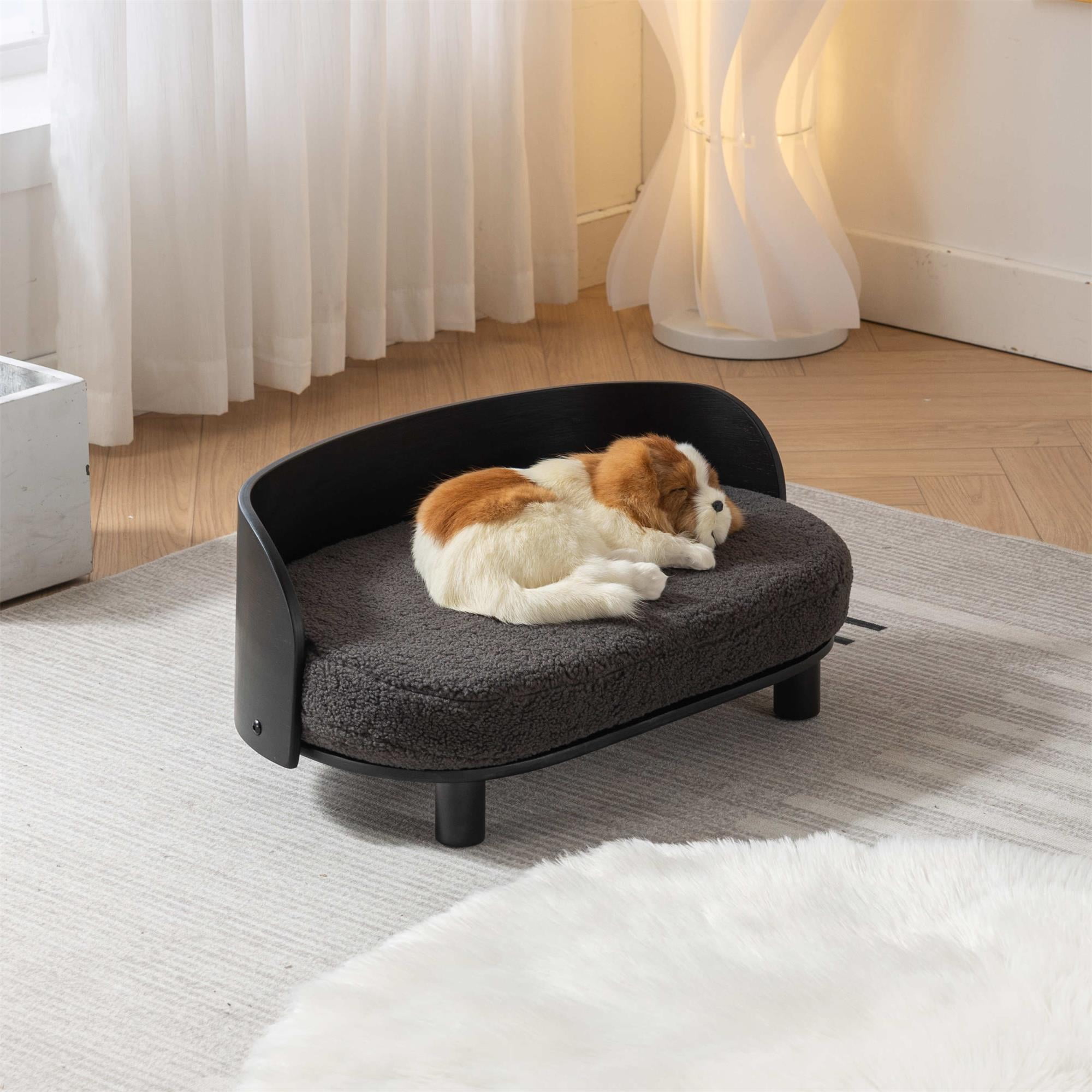 Pefilos 46" Orthopedic Dog Bed with 7.9" Thick Gel Memory Foam, Durable Flannel Fabric Pet Sofa for Indoors Dogs, Brown Pefilos 46" Orthopedic Dog Bed with 7.9" Thick Gel Memory Foam, Durable Flannel Fabric Pet Sofa for Indoors Dogs, Brown
