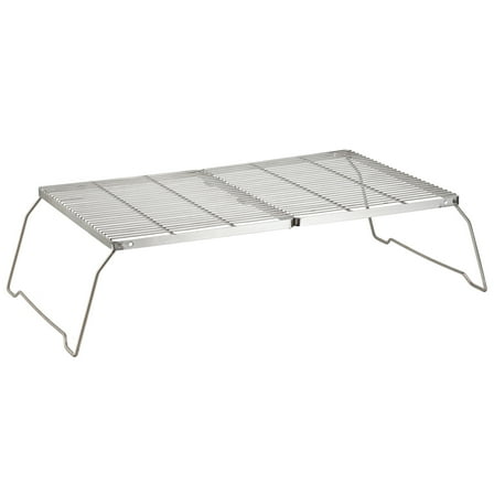 Brentwood 25-In. x 17-In. Heavy-Duty Stainless Steel Portable Folding Campfire Grill with Carry Bag, BB-17X25SS, BB-17X25SS