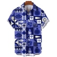 thumbnail image 3 of Camisas hawaianas con estampado de frutas a la moda para hombre, camisa informal de manga corta con estampado 3D de talla grande para hombre, camisa hawaiana de playa de verano, 3 of 5