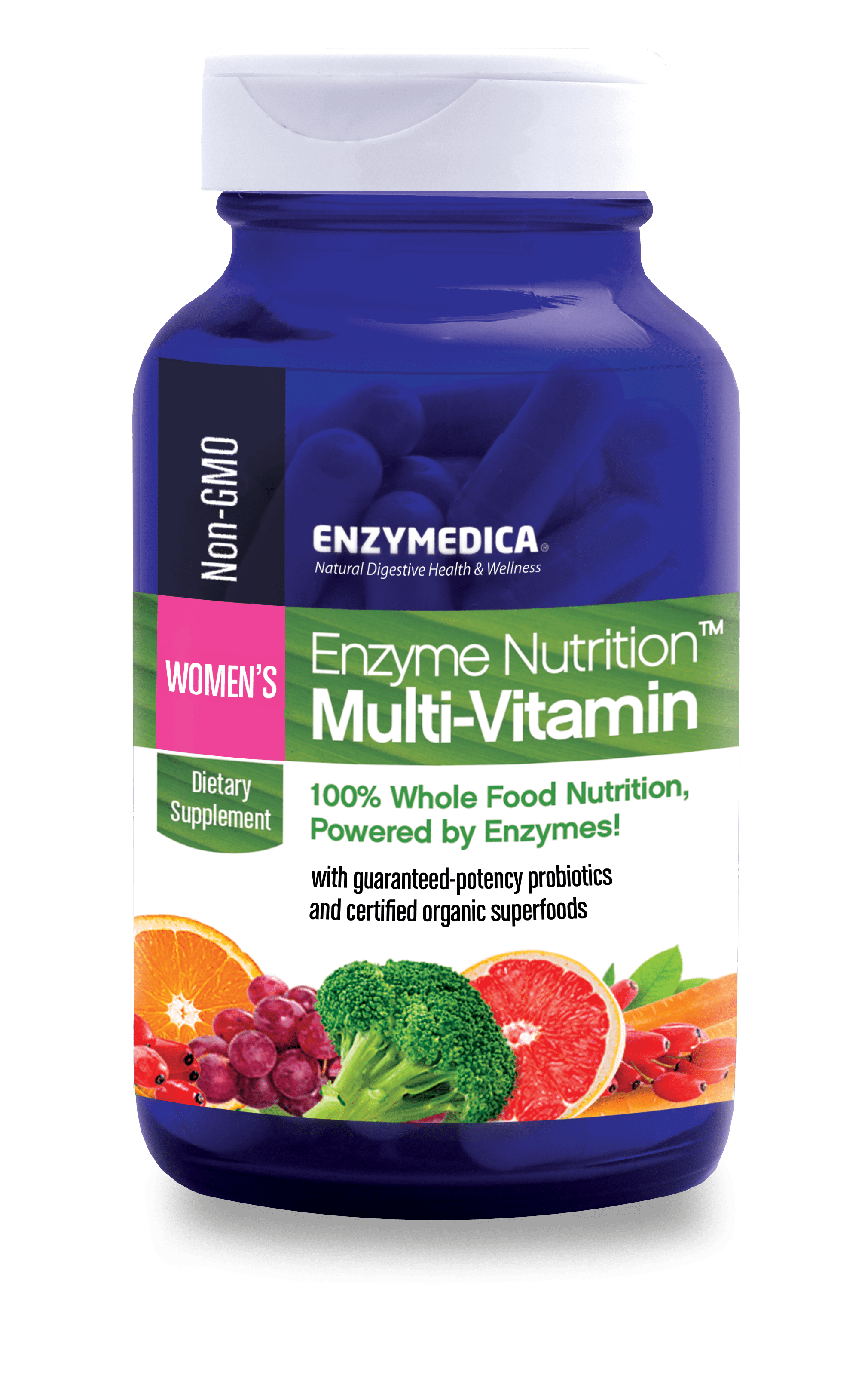 Enzymedica, Enzyme Nutrition Women's Multi-Vitamin, Support for a Healthy Heart, Immune Function and Energy, Non-GMO, 60 capsules (15 servings)