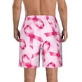 thumbnail image 3 of Kll Breast Cancer Ribbons Awareness Men'S Casual Summer Beach Shorts Hawaiian Shorts With Pockets-X-Large, 3 of 9