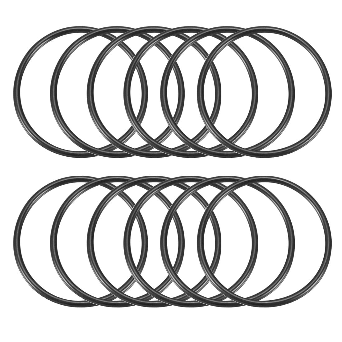 12 Pcs 65mm x 58mm x 3.5mm Rubber Oil Sealing O Rings for Mechanical 