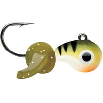 VMC 1/16 oz. Tungsten Mustache Jig Fishing Lure 2-Pack - Glow Yellow Perch