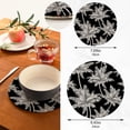 thumbnail image 3 of Pot Holders Trivets Set Cotton Potholders Set, Hot Pads Set of 2, Black Palm Tree Hot Pot Trivets One 9.45 Inch and One 7 Inch, 3 of 7
