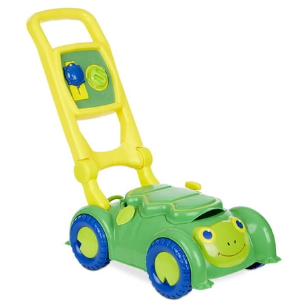 UPC: 0000772067447 | Melissa & Doug Sunny Patch Snappy Turtle Lawn Mower – Pretend Play Toy for Kids