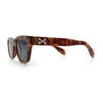 thumbnail image 6 of Gentlemans Cross Bone Dagger Emblem Horn Rim Plastic Retro Sunglasses Tortoise - Black, 6 of 8