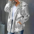 thumbnail image 2 of TIANZEN Casual Winter Jacket With Star Print Lined Warm Cozy Outerwear For Cold Weather Full Zip Hoodies for Women Short Sleeve Jacket Soft Jackets for Women Cute, 2 of 9
