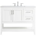 thumbnail image 5 of Elegant Decor Aubrey 42" Single Quartz Top Bathroom Vanity in White, 5 of 15