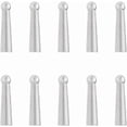 thumbnail image 1 of Czcpp-10 Pcs Embouts de Cravate en Argent Platine Lisses 25.5mm Embouts de Remplacement en Alliage pour Bricolage Décoration de Vêtements Diamètre Intérieur 4.5mm, 1 of 4