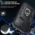 thumbnail image 4 of Case For iPhone 15 14 13 12 11 Pro XS Max XR 8 7 Plus Camera Slide Military Grade Armor Protection 360 Degree Rotate Armor Cover, 4 of 7