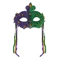 thumbnail image 2 of Xfvqtps Mardi Gras Mask for Women Masquerade Masks Half Face Sequin Carnival Mask for Makeup Performance Ball Party Gold, 2 of 6