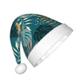 thumbnail image 2 of Cauagu Tropical Leaves Pattern Christmas Hat for Kids,Xmas Holiday Hat Santa Hat for Boys & Girls Festive Headwear Accessories for Christmas/New Year/Holiday, 2 of 6