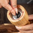 thumbnail image 4 of Salt and Pepper Grinder Set Premium Solid Wood Manual Salt Spice Shaker Pepper Mills with Adjustable Core-Salt Spice Grinder Set (1Pcs), 4 of 7