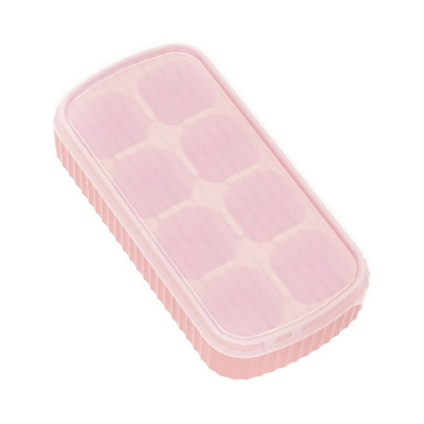 Ice Molds With Cover, Household Ice Grinding Tool, Food Grade Ice Maker, Transparent Plastic Ice Molds, Easy to Clean, 2-Tier Design, for Office, Non-Toxic Materials\