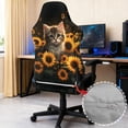 thumbnail image 6 of Whosucclay Cat Sunflower Print Gaming Chair Slipcover with Armrest Covers Universal Easy to Install Stretch Seat Chairs Cover for Computer Reclining Racing Gamer Chair Protector, 6 of 8