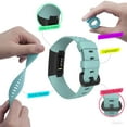 thumbnail image 4 of Zodaca Silicone Watch Band Compatible with Fitbit Charge 3, Charge 3 SE (Small), and Charge 4, Fitness Tracker Replacement Bands, Mint Green, 4 of 9