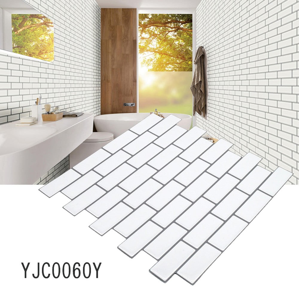 3D Self Adhesive Mosaic Tile Sticker Kitchen Bathroom Wall Stickers Decor UK