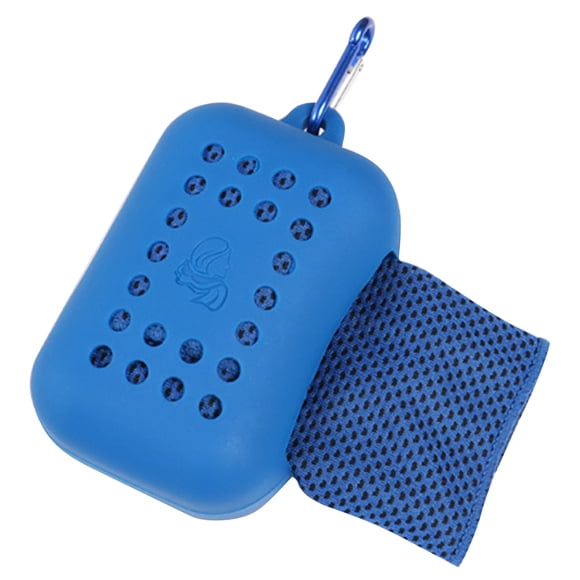 EeaseMX Toalla refrescante para deportes al aire libre, portátil, de secado rápido, de poliéster, accesorio deportivo para gimnasio (azul oscuro)