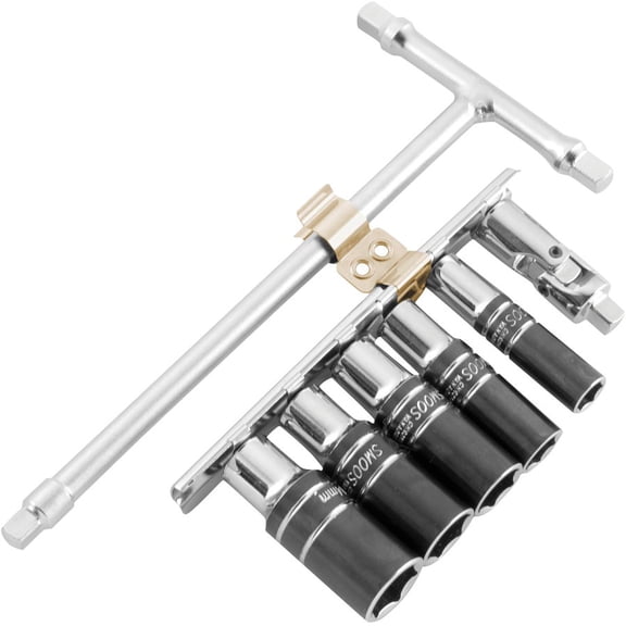 BikeMaster 1/4in Drive T-Handle Wrench Set - Metric 6-pt Sockets (8mm/10mm/12mm/13mm/14mm)