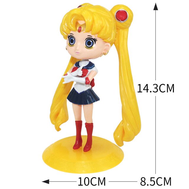 Anime Tsukino Usagi Sailor Moon pastel accesorio figura colección coches decoración modelo muñecas juguetes regaloszhangyuxiang