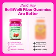 BelliWelli Daily Fiber Gummy Supplement with Probiotics, and Collagen - Watermelon 64 Count