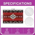 thumbnail image 4 of 18"x12" Southwest Native Design Placemats Set of 4 Girls Southwestern Geometric Table Place Mats,Tribal Placemat for Kitchen Dining Table Decor Indoor Outdoor Red Grey, 4 of 4